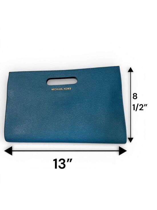 Michael Kors Handbags - Michael Kors Tilda XL Teal Clutch